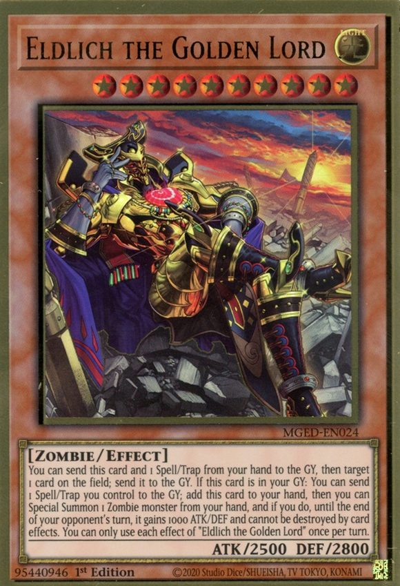 Maximum Gold - MGED-EN023 : Eldlich the Golden Lord (Premium Gold Rare) (Alt Art) - 1st Edition (7810768175351)