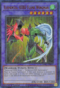 Hidden Arsenal: Chapter 1 - HAC1-EN019 : Elemental HERO Flame Wingman (Duel Terminal Ultra Parallel Rare) - 1st Edition (7556614947063)