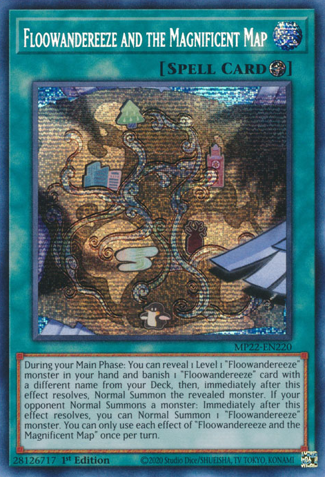 Tin of the Pharaoh's Gods - MP22-EN220 : Floowandereeze and the Magnificent Map (Prismatic Secret Rare) - 1st Edition (7785993306359)