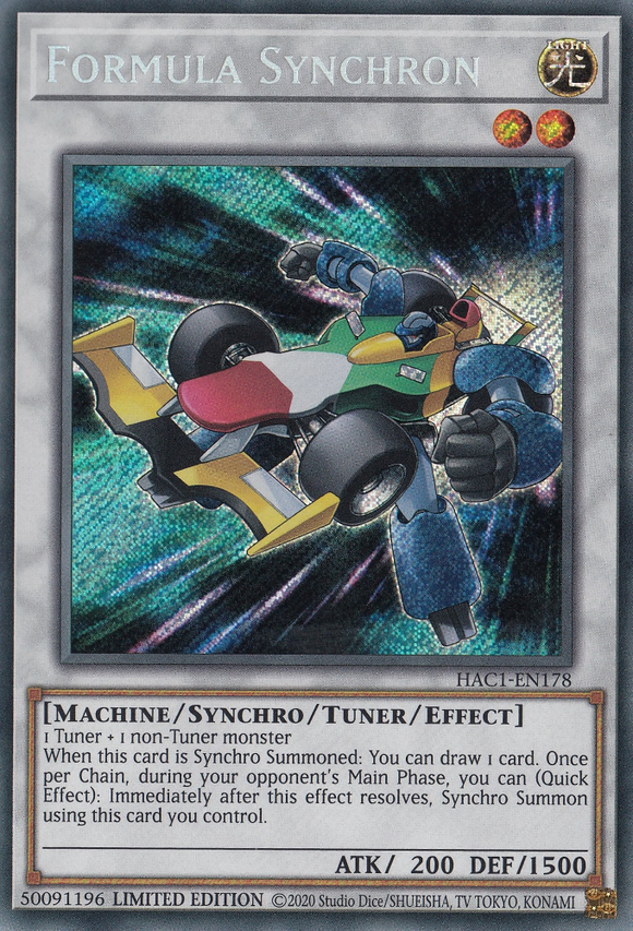 Hidden Arsenal: Chapter 1 - HAC1-EN178 : Formula Synchron (Secret Rare) - Limited Edition (7556720460023)