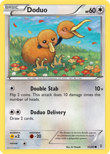 X&Y, Generations - 55/83 : Doduo (Reverse Holo) (7066436632742)