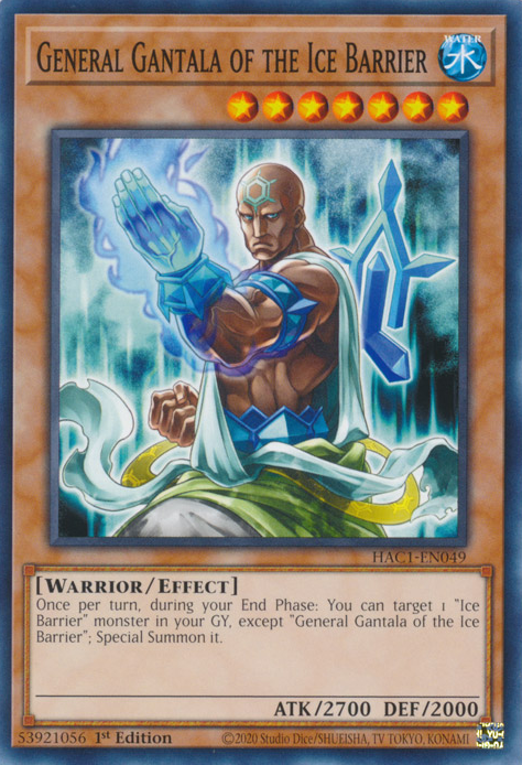 Hidden Arsenal: Chapter 1 - HAC1-EN049 : General Gantala of the Ice Barrier (Duel Terminal Parallel Rare) - 1st Edition (7556668358903)