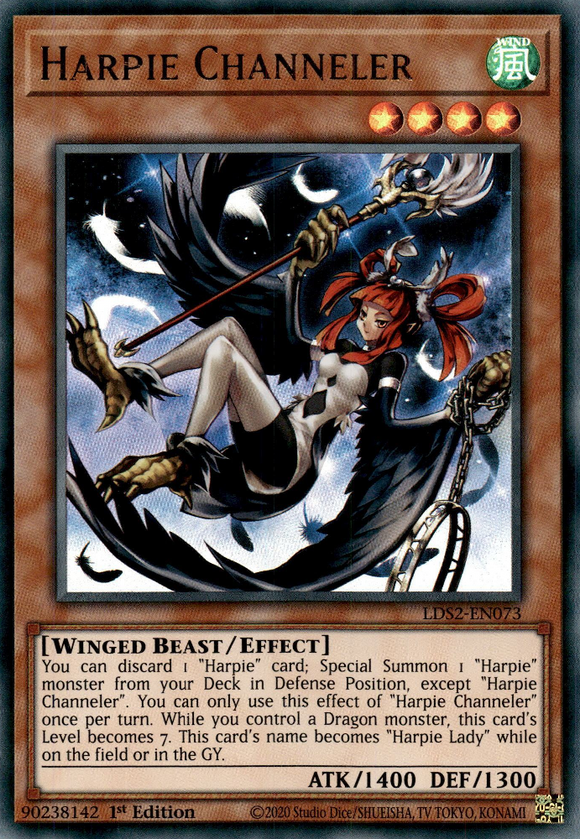 Legendary Duelist, Season 2 - LDS2-EN066 : Harpie Channeler (Gold) (Ultra Rare) (7512214864119)