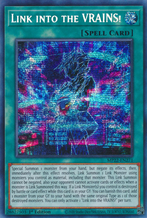 Tin of the Pharaoh's Gods - MP22-EN271 : Link into the VRAINS! (Prismatic Secret Rare) - 1st Edition (7770753302775)