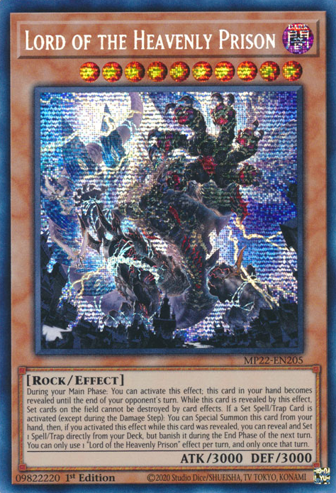 Tin of the Pharaoh's Gods - MP22-EN205 : Lord of the Heavenly Prison (Prismatic Secret Rare) - 1st Edition (7770746781943)