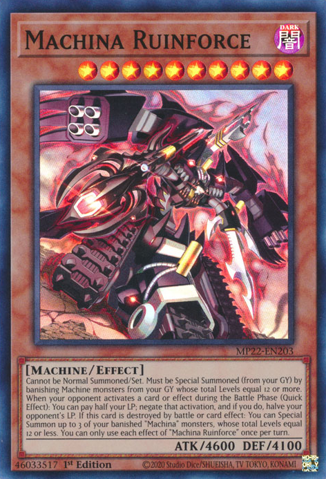 Tin of the Pharaoh's Gods - MP22-EN203 : Machina Ruinforce (Super Rare) - 1st Edition (7770906853623)