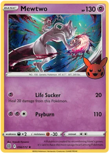 SWORD AND SHIELD, Trick or Trade - 056/172 : Mewtwo (Holo) (7864579522807)