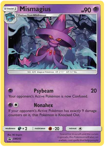 SUN AND MOON, Black Star Promo - SM245 : Mismagius (Holo) (7744433553655)