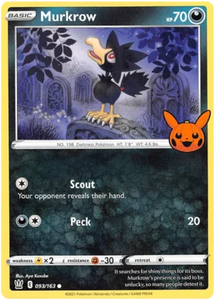 SWORD AND SHIELD, Trick or Trade - 093/163 : Murkrow (Non Holo) (7864586141943)