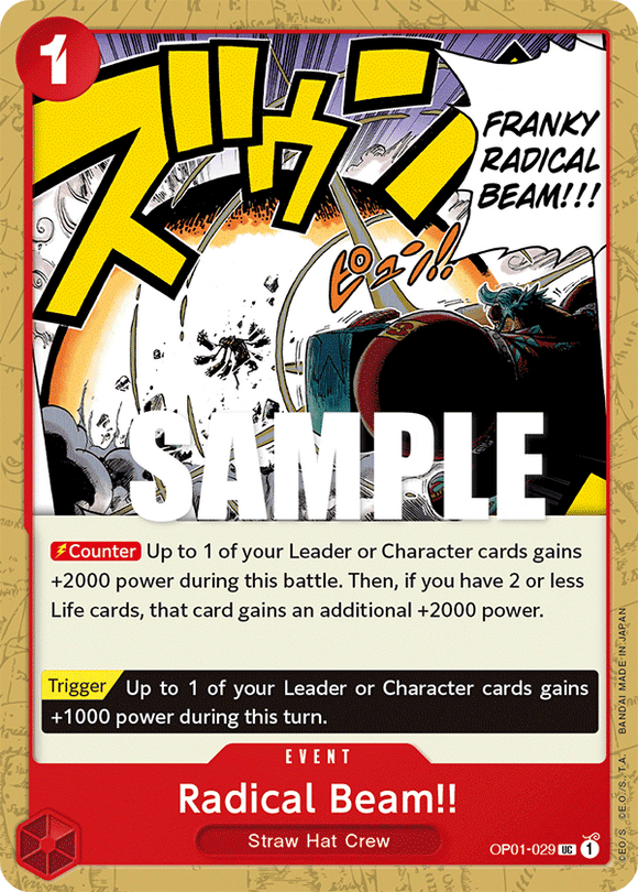 One Piece - Romance Dawn - OP01-022 : Radical Beam!! (Non Foil) (7906783265015)