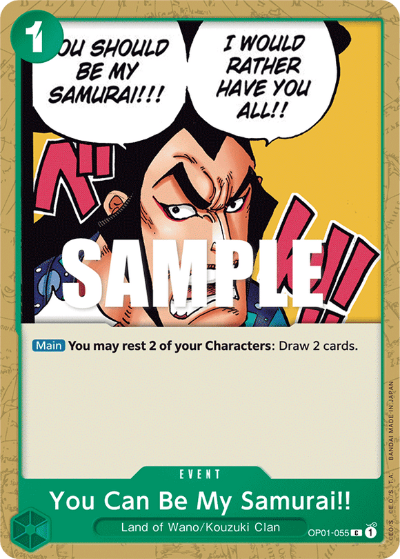 One Piece - Romance Dawn - OP01-055 : You Can Be My Samurai!! (Non Foil) (7906778808567)