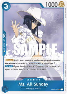 One Piece - Romance Dawn - OP01-079 : Ms. All Sunday (Foil Rare) (7906789982455)