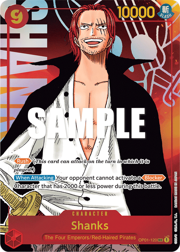 One Piece - Romance Dawn - OP01-120 : Shanks (Parallel) (7906770747639)