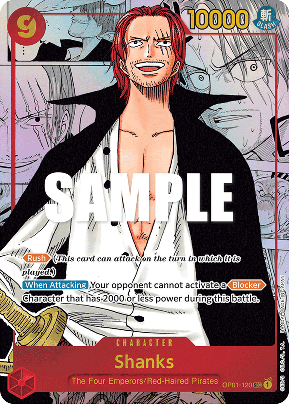 One Piece - Romance Dawn - OP01-120 : Shanks (Parallel) (Alternate Art) (7906771796215)