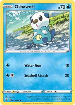 SWORD AND SHIELD, Vivid Voltage - 033/185 : Oshawott (Reverse Holo) (5920965623974)