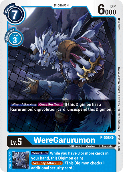Digimon - Promo - P-008 : WereGarurumon (Foil) (7821966115063)