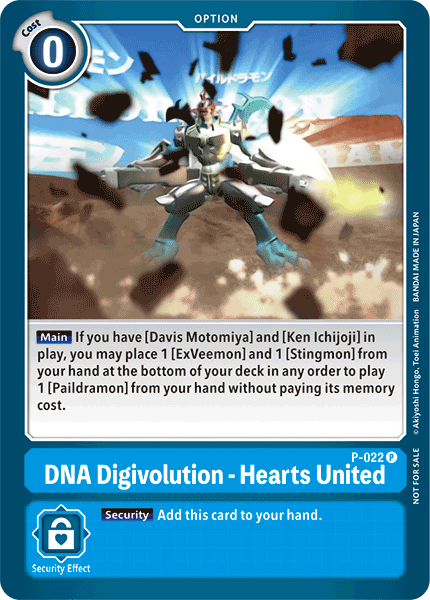 Digimon - Promo - P-022 : DNA Digivolution - Hearts United (Non Foil) (7821977649399)