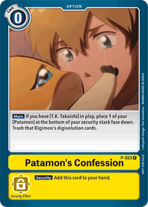 Digimon - Promo - P-023 : Patamon's Confession (Non Foil) (7821978304759)