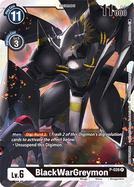 Digimon - Promo - P-026 : BlackWarGreymon (Non Foil) (7821979517175)