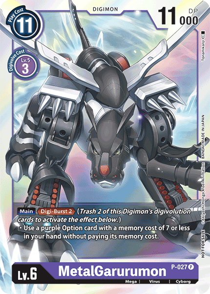 Digimon - Promo - P-027 : MetalGarurumon (Non Foil) (7821979910391)