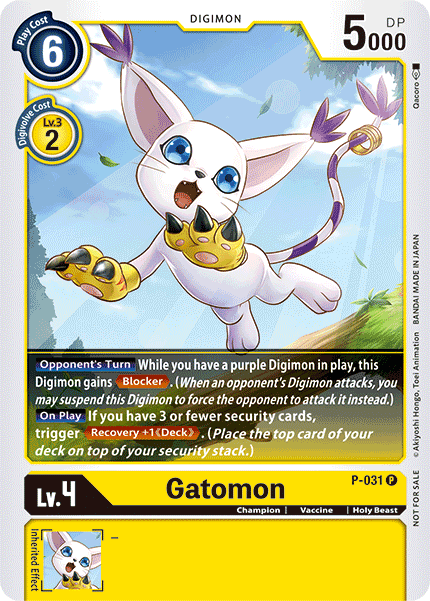 Digimon - Promo - P-031 : Gatomon (Foil) (7821983088887)