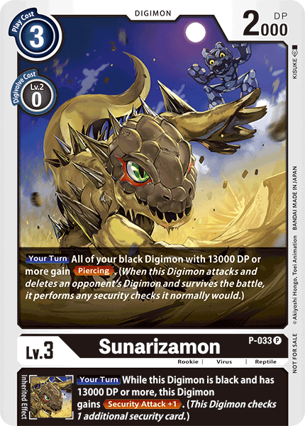 Digimon - Promo - P-033 : Sunarizamon (Foil Promo) (Sealed) (7821945438455)