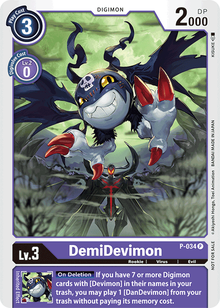 Digimon - Promo - P-034 : DemiDevimon (Non Foil) (7821985251575)