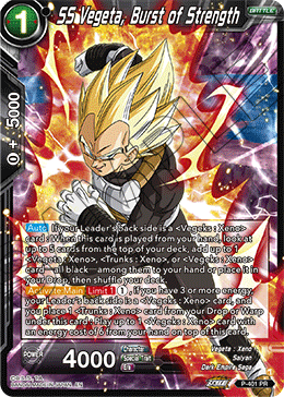 Dragon Ball Super - Promo Card - P-401 PR : SS Vegeta, Burst of Strength (Foil) (2x Pack) (7913699508471)