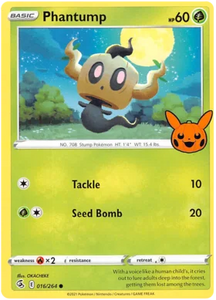 SWORD AND SHIELD, Trick or Trade - 016/189 : Phantump (Non Holo) (7864584372471)