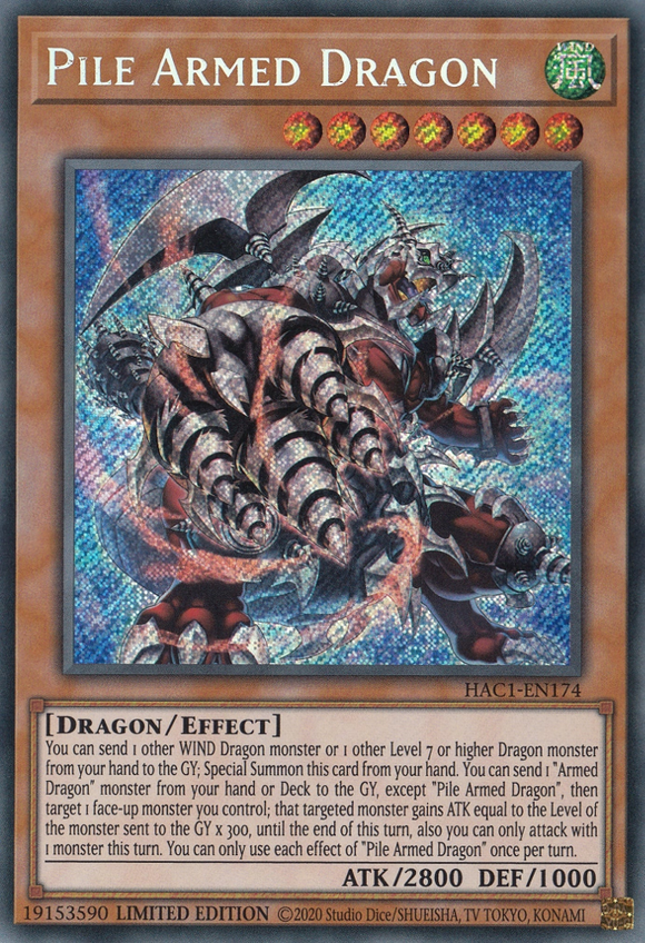 Hidden Arsenal: Chapter 1 - HAC1-EN174 : Pile Armed Dragon (Secret Rare) - Limited Edition (7556714889463)