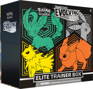 Pokemon - Elite Trainer Box - Sword and Shield Evolving Skies (Leafeon, Umbreon, Jolteon & Flareon) *1pp limit* (6842794770598)