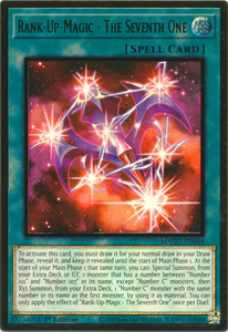 Maximum Gold - MAGO-EN049 : Rank-Up-Magic - The Seventh One (Premium Gold Rare) - 1st Edition (7810644836599)