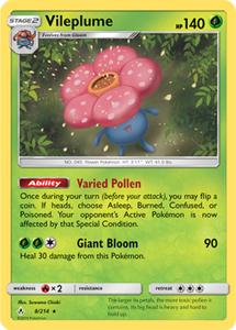 SUN AND MOON, Unbroken Bonds - 008/236 : Vileplume (Reverse Holo) (5468275671206) (7066186219686)