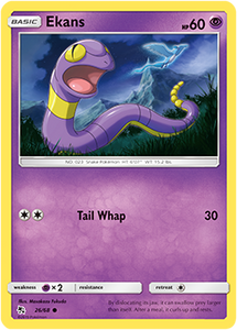 SUN AND MOON, Hidden Fates - 26/68 : Ekans (Reverse Holo) (5873759387814)