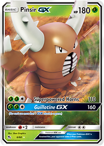 SUN AND MOON, Hidden Fates - 06/68 : Pinsir GX (Half Art) (7724743524599)