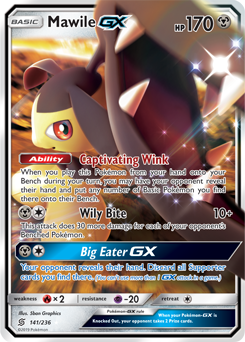 SUN AND MOON, Unified Minds - 141/236 : Mawile GX (Half Art) (7495062520055)