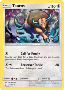 SUN AND MOON, Unified Minds - 164/236 : Tauros (Reverse Holo) (5467800371366)