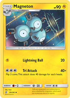 SUN AND MOON, Unified Minds - 059/236 : Magneton (Reverse Holo) (5467752628390)