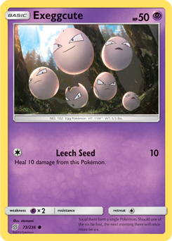 SUN AND MOON, Unified Minds - 073/236 : Exeggcute (Reverse Holo) (7494995050743)
