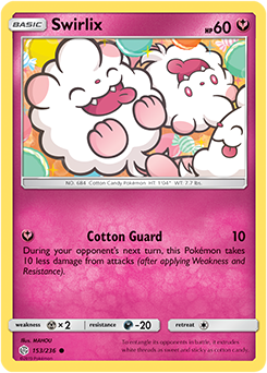 SUN AND MOON, Cosmic Eclipse -153/236 : Swirlix (Reverse Holo) (7744040927479)