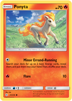 SUN AND MOON, Cosmic Eclipse - 023/236 : Ponyta (Reverse Holo) (5473316176038)