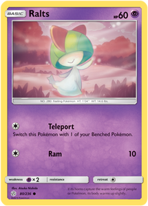 SUN AND MOON, Cosmic Eclipse - 080/236 : Ralts (Reverse Holo) (5473351139494)