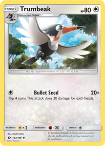 SUN AND MOON, Base - 107/149 : Trumbeak (Reverse Holo) (6593506050214)