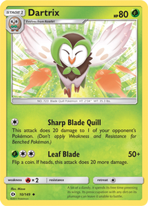 SUN AND MOON, Base - 010/149 : Dartrix (Reverse Holo) (7743443337463)