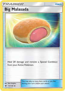 SUN AND MOON, Base - 114/149 : Big Malasada (Reverse Holo) (6593510965414)