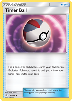 SUN AND MOON, Base - 134/149 : Timer Ball (Reverse Holo) (7743450546423)