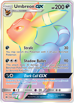 SUN AND MOON, Base - 154/149 : Umbreon GX (Rainbow Rare) (7864374886647)