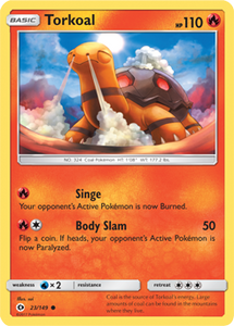 SUN AND MOON, Base - 023/149 : Torkoal (Reverse Holo) (6593480196262)