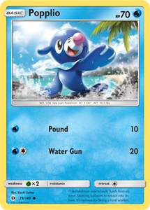 SUN AND MOON, Base - 039/149 : Popplio (Reverse Holo) (6659463741606)