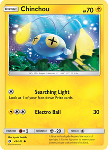 SUN AND MOON, Base - 049/149 : Chinnchou (Reverse Holo) (6593486389414)